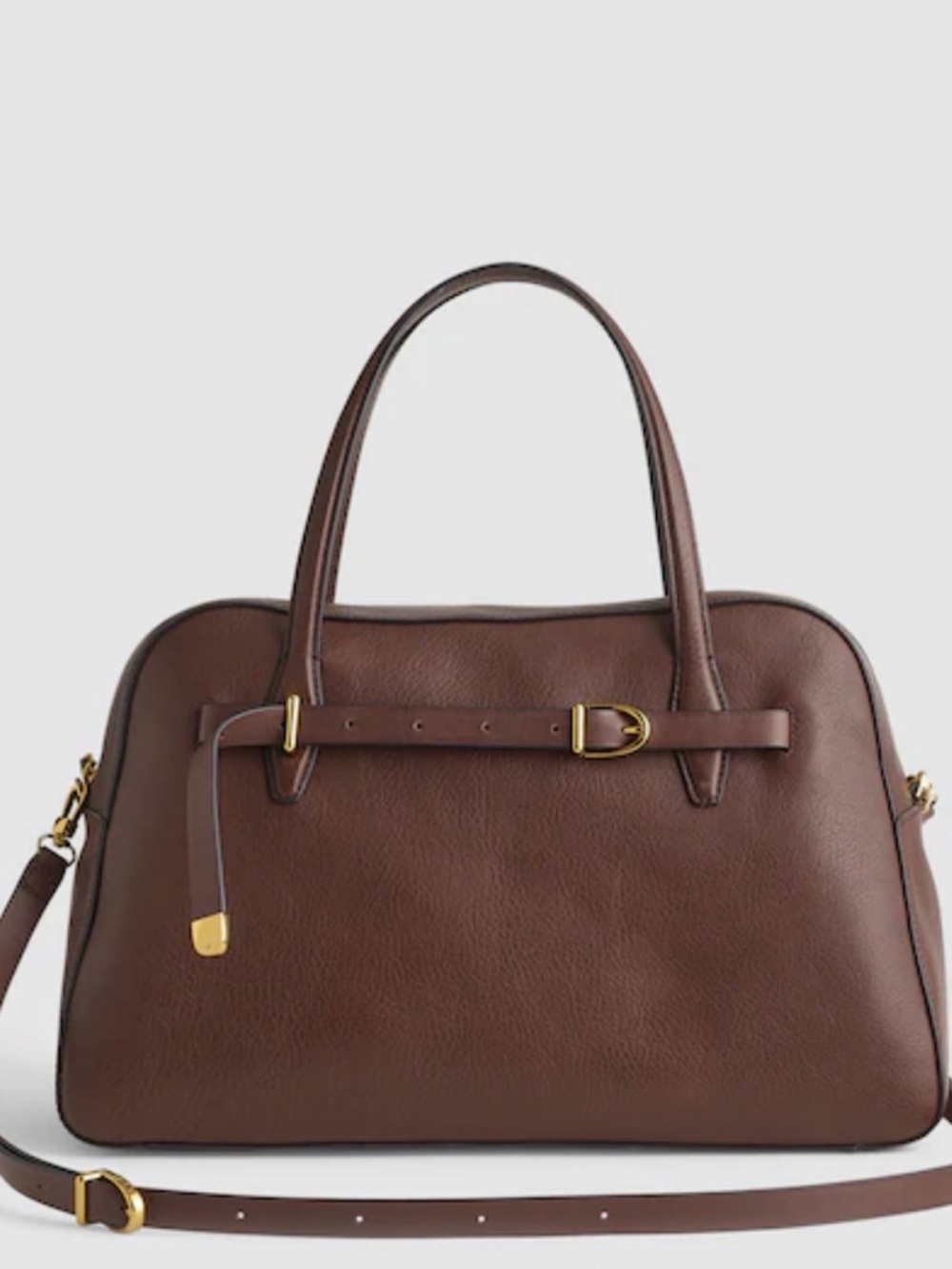 Madewell Belted Leather Satchel Handbag